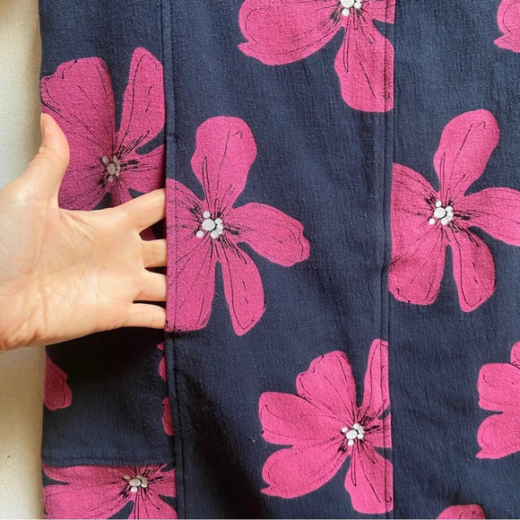 Lela Rose Floral Print Jacquard Cotton Tunic Dress size 8 - Picture 7 of 12